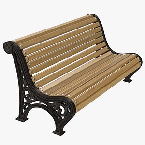 park bench 3D model