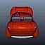 voiture de dessin animé rouge truqué