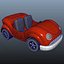 voiture de dessin animé rouge truqué