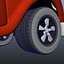 voiture de dessin animé rouge truqué