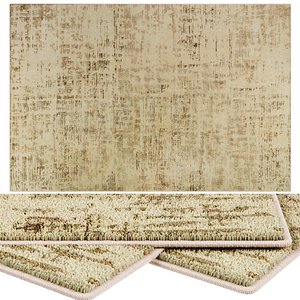 BURLAP IVORY GOLD 3D