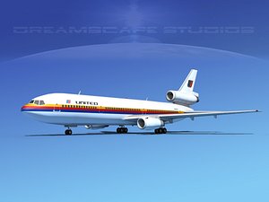 3d model douglas dc-10