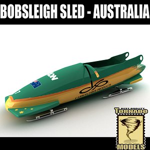 3d model of bobsleigh sled - australia