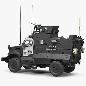 3D model Police MRAP Vehicle International MaxxPro