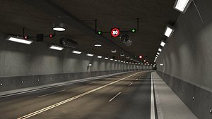 tileable road tunnel 3D