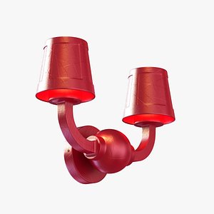 3d wall lamp paper studio model