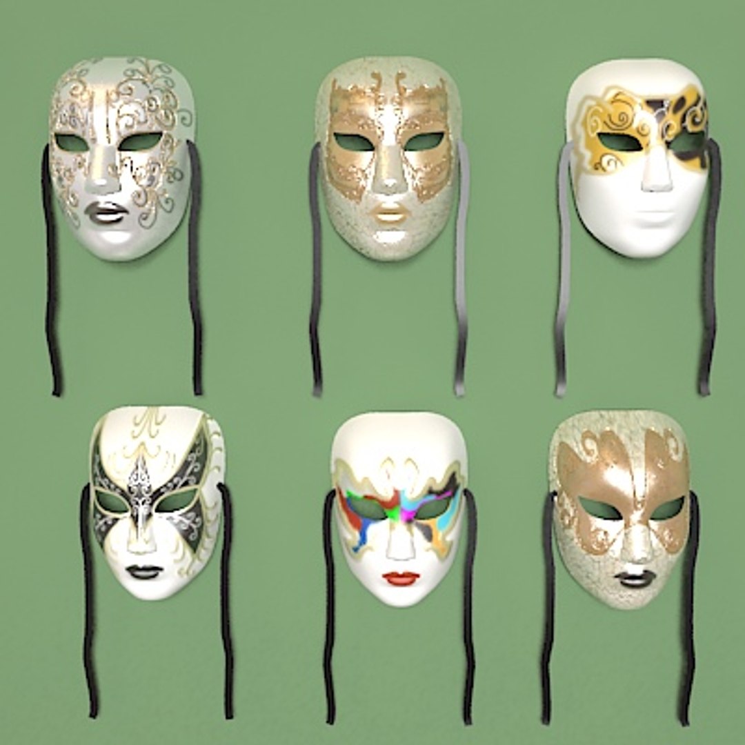 3d venetian carnival mask model