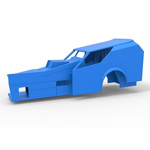 Shell of Vintage Dirt Modified stock car Version 7 Scale 1 to 25