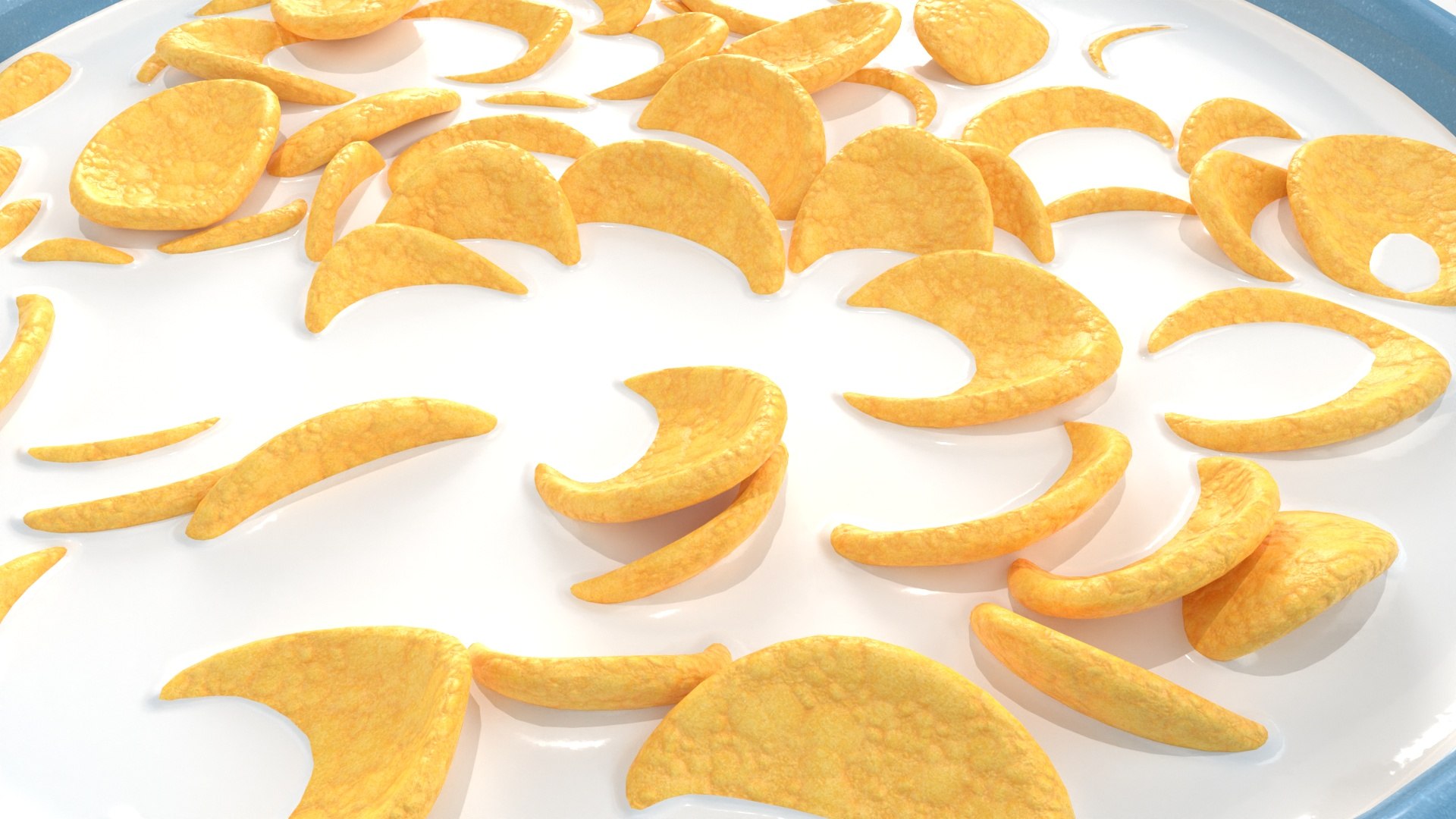 3D Bowl With Cornflakes 02 Model - TurboSquid 1988046