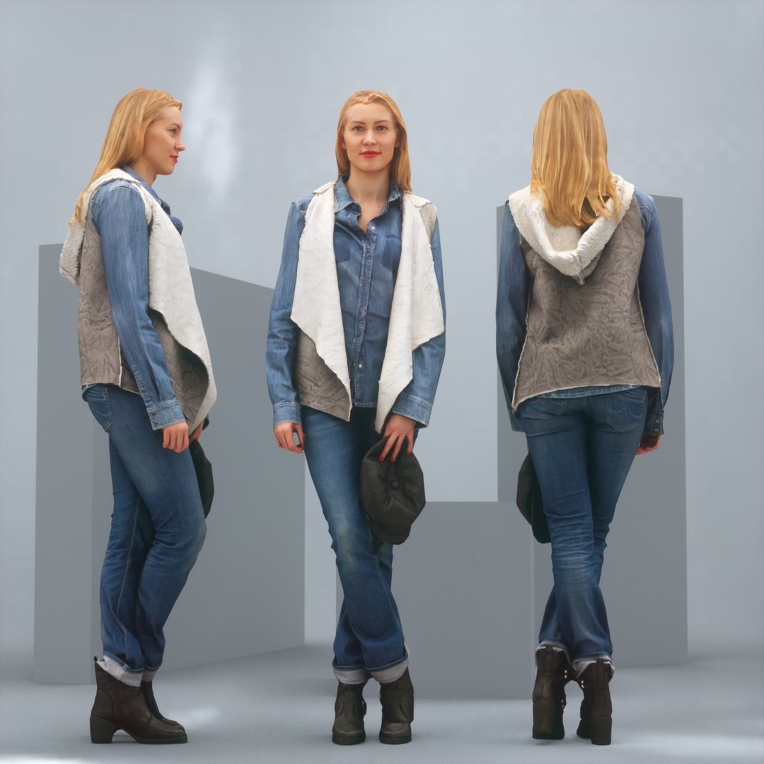 Realistic Blonde Jeans 3D - TurboSquid 1451581