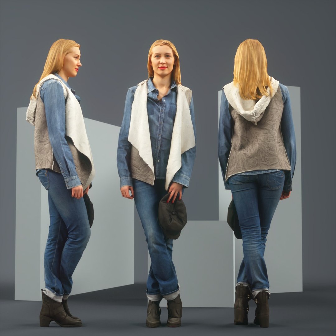 Realistic Blonde Jeans 3D - TurboSquid 1451581