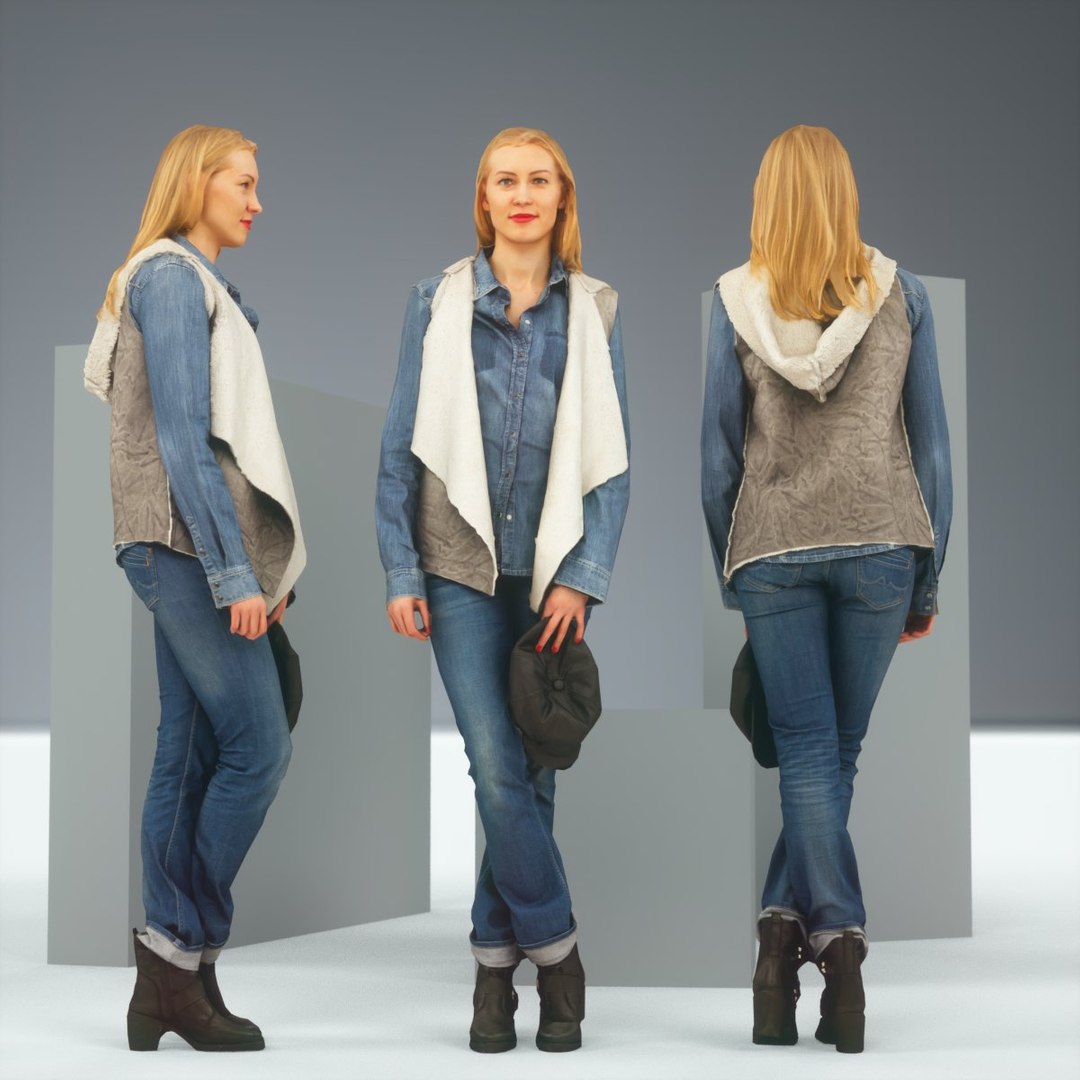 Realistic Blonde Jeans 3D - TurboSquid 1451581