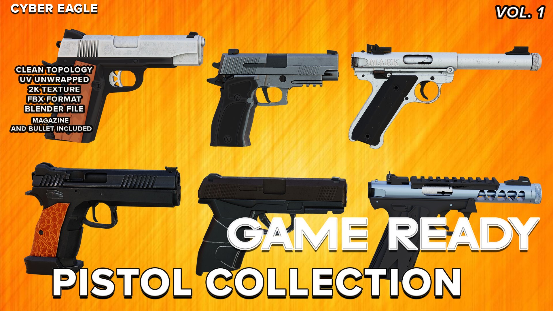 Pistol Collection Vol 1 3D model https://p.turbosquid.com/ts-thumb/02/EWkpIv/Rz/3dmarketplaceflyerpistolcollection/png/1734900007/1920x1080/fit_q87/4ceaf99d35e46afac088563c5c3fe19079655fd4/3dmarketplaceflyerpistolcollection.jpg