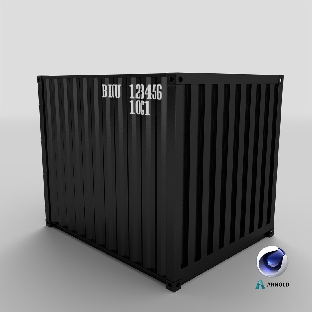 3D model 10Ft Cargo Container - Black - Clean https://p.turbosquid.com/ts-thumb/02/KW6tsk/Az/stemcell_cinema_4d_arnold_render/png/1662799950/1920x1080/fit_q87/7678756f421a4081de2caaa9f007a6e026b797a5/stemcell_cinema_4d_arnold_render.jpg