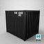 10Ft Cargo Container - Black - Clean