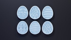 easter egg cookie cutters 3D