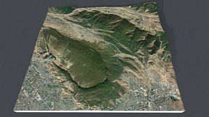 Mountain landscape Tarki-Tau Makhachkala Dagestan Russia 3D