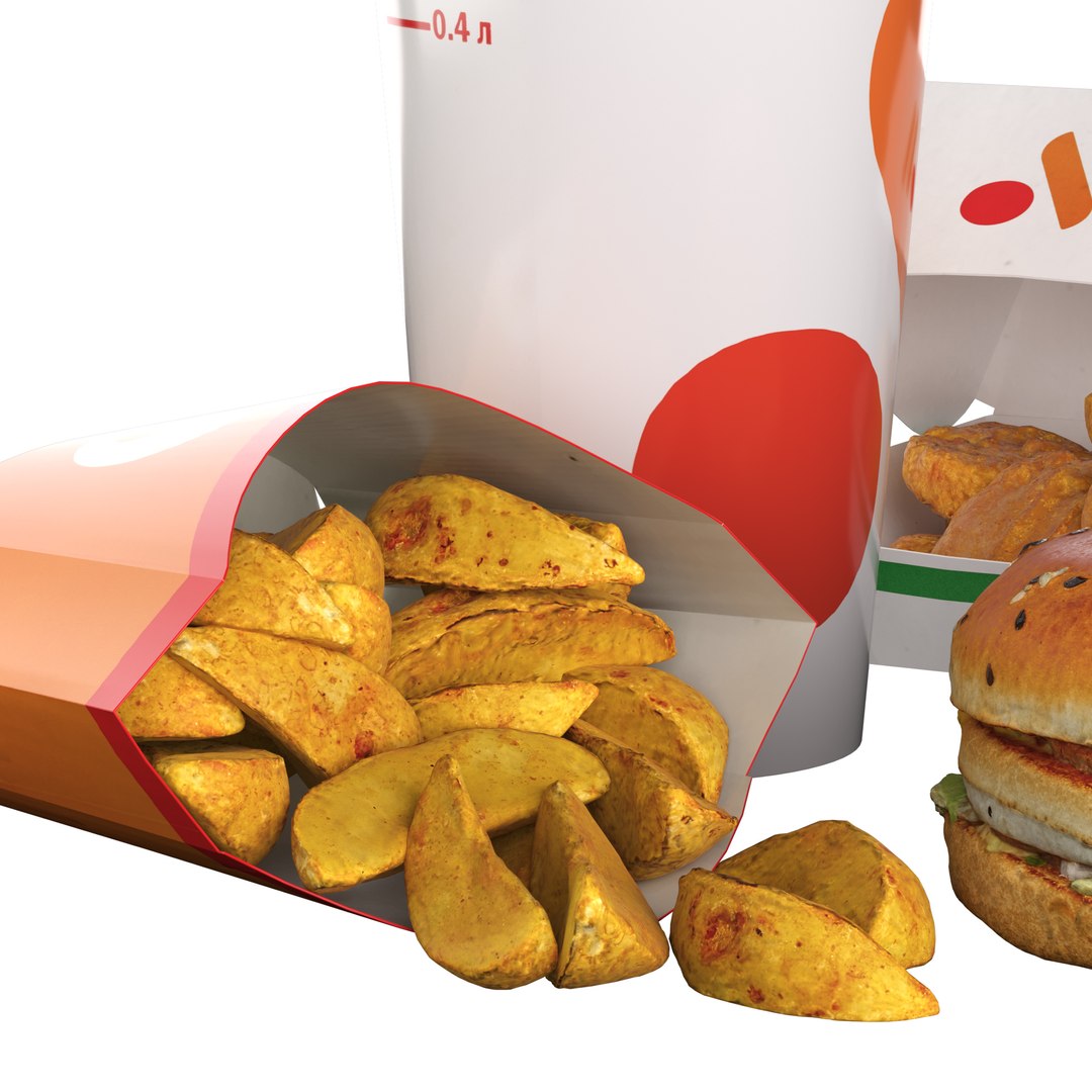 Burger Set Model - TurboSquid 2126515