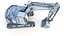 3D Tracked Excavator RIG model