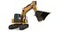 3D Tracked Excavator RIG model