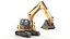 3D Tracked Excavator RIG model