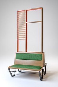 burger king double bench 3D model