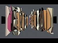 abstract grafitti wall sculpture decoration