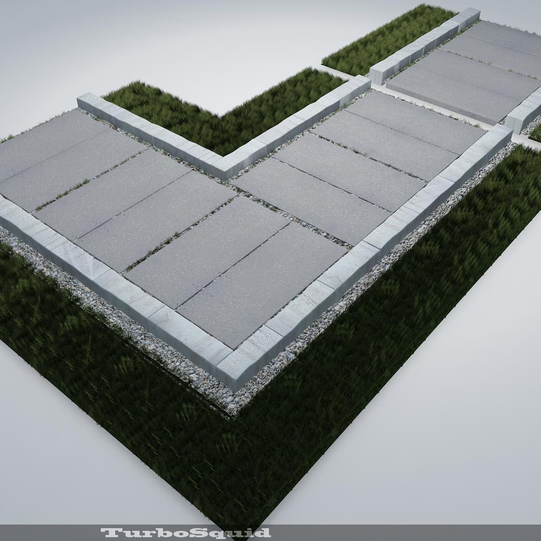 3d Grass Footwalk 02 Model