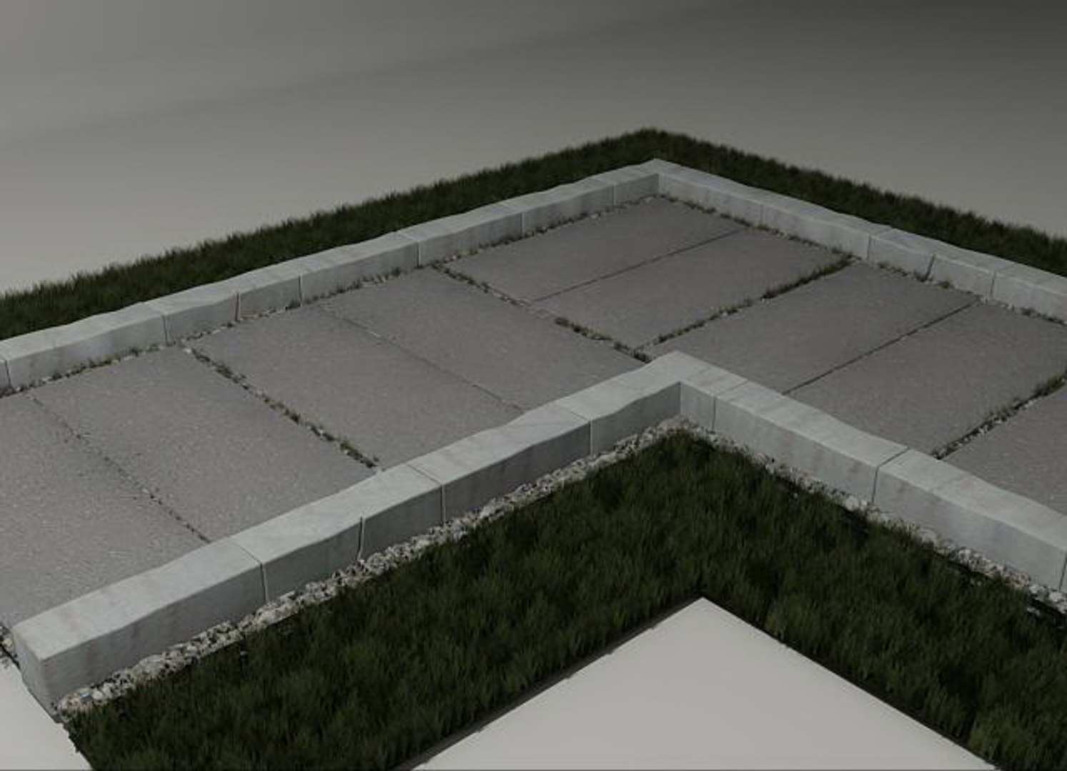 3d Grass Footwalk 02 Model
