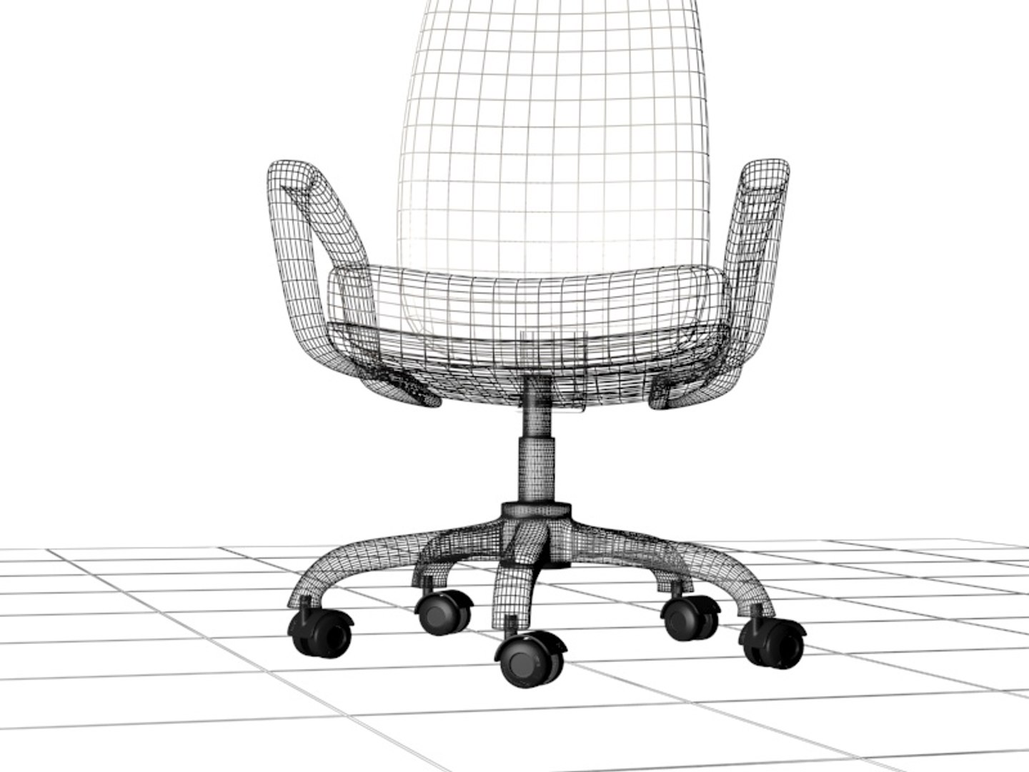 3D office chair model TurboSquid 1539177