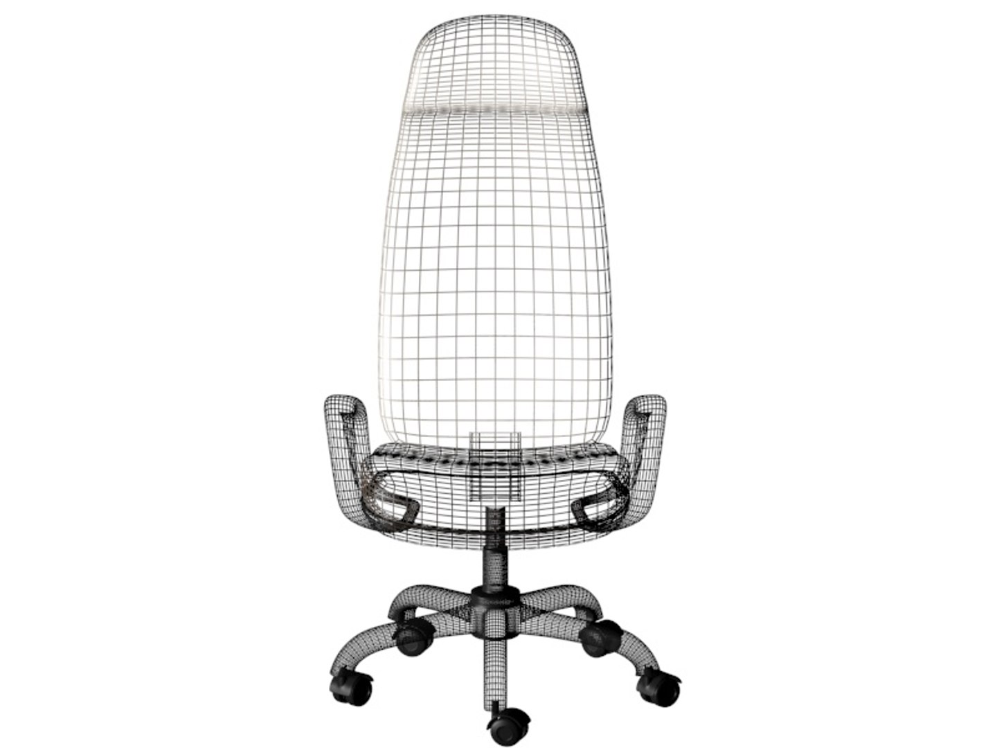 3D office chair model TurboSquid 1539177