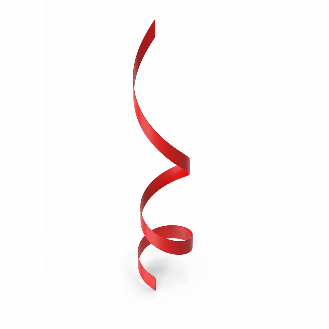 Curly Ribbon 3D Model - TurboSquid 2028098