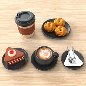 3D Set of Bakery Shop