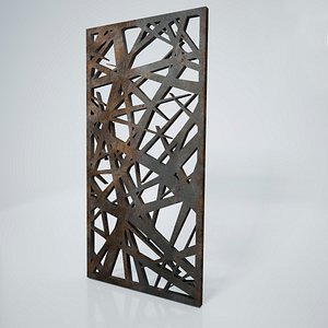 Low-poly CNC panel Lines sharp lattice