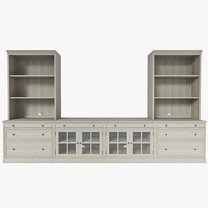 Livingston 6-Piece Grand Media Suite 3D model