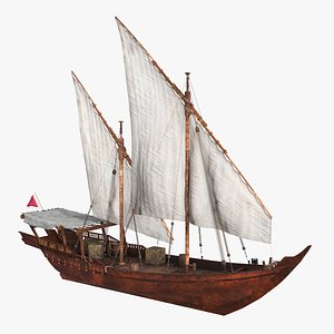 Qatar Dhow Dual Mast Sailing Boat