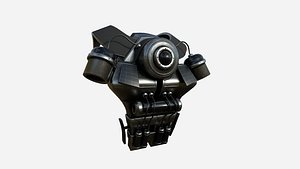 3D SciFi Backpack B02 Dark Steel - Fashion Character Design