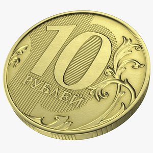 Russian 10 Rubles Coin model