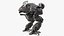 Shabby Big Walking Sci-Fi Black Robot mit Pilot