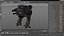 Shabby Big Walking Sci-Fi Black Robot mit Pilot