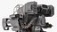 Shabby Big Walking Sci-Fi Black Robot mit Pilot