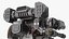 Shabby Big Walking Sci-Fi Black Robot mit Pilot