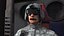Shabby Big Walking Sci-Fi Black Robot mit Pilot
