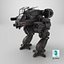 Shabby Big Walking Sci-Fi Black Robot mit Pilot