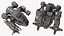 Shabby Big Walking Sci-Fi Black Robot mit Pilot