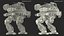 Shabby Big Walking Sci-Fi Black Robot mit Pilot