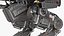 Shabby Big Walking Sci-Fi Black Robot mit Pilot