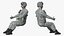 Shabby Big Walking Sci-Fi Black Robot mit Pilot