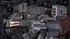 Shabby Big Walking Sci-Fi Black Robot mit Pilot