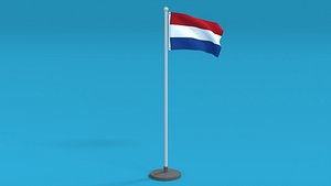 Low Poly Seamless Animated Netherlands Flag